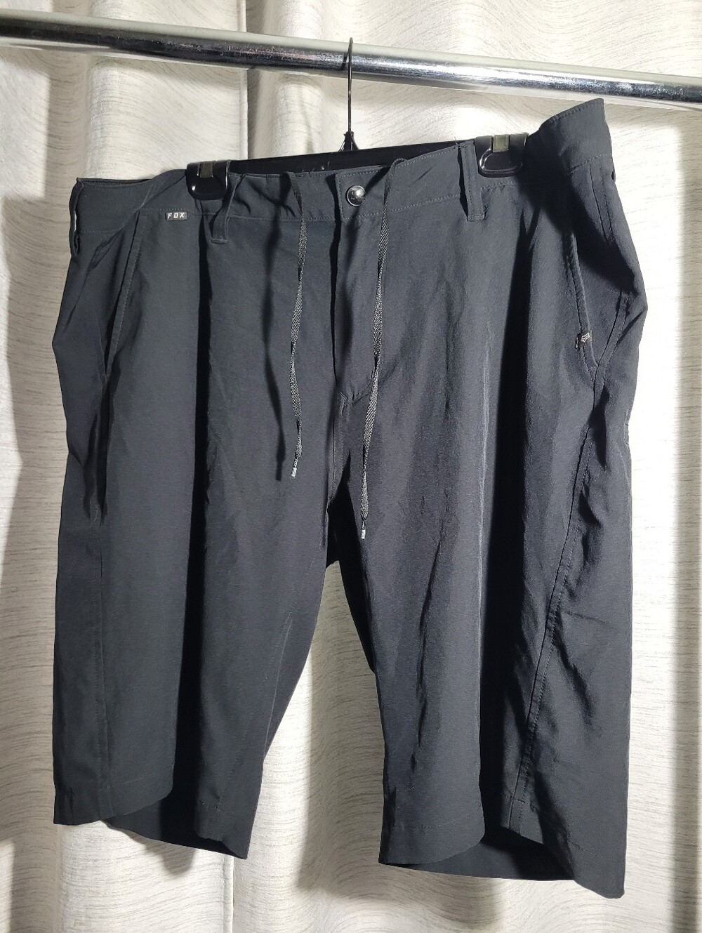 Fox Men’s Black Stretch Shorts with Drawcord Waist